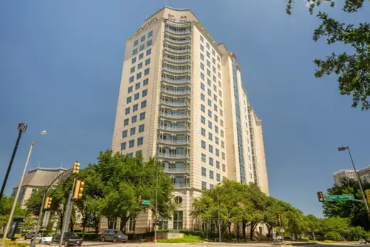 Modern high-rise building exterior of GAM Counseling Services, a treatment center in Baltimore.